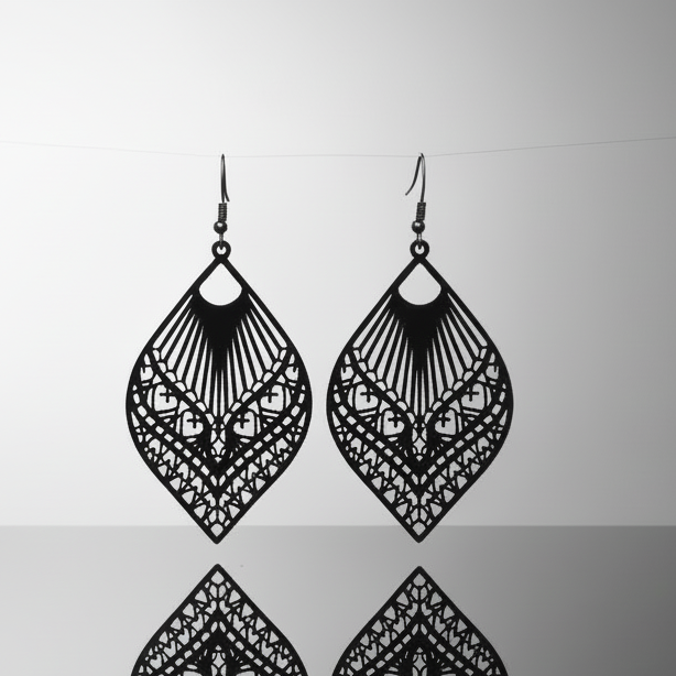 Boho Black Earrings