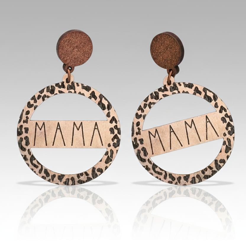 Mama Animal Print Earrings