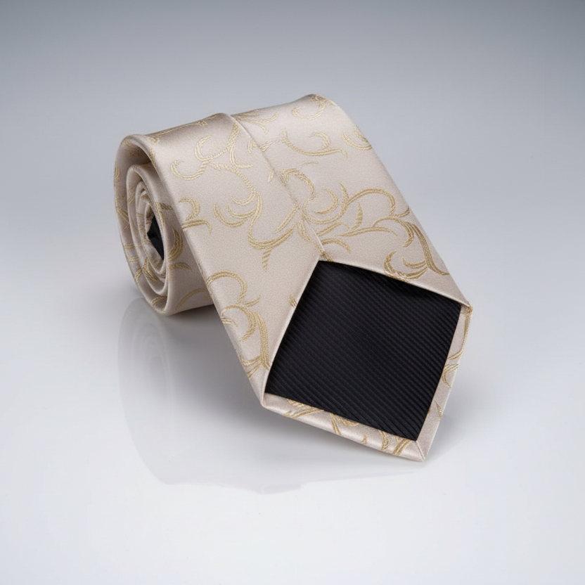 Ivory Vines Necktie Set