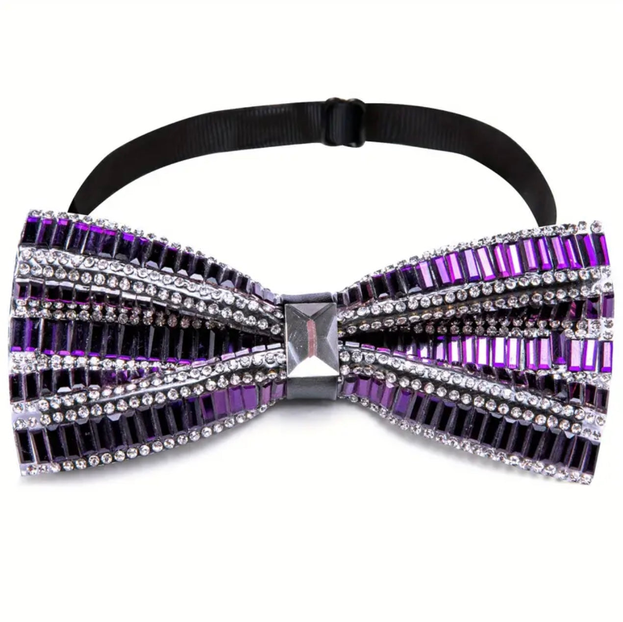 Purple Rhinestone Bowtie