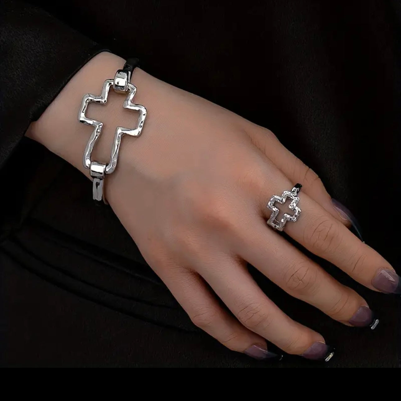 Cross Silver Bracelet