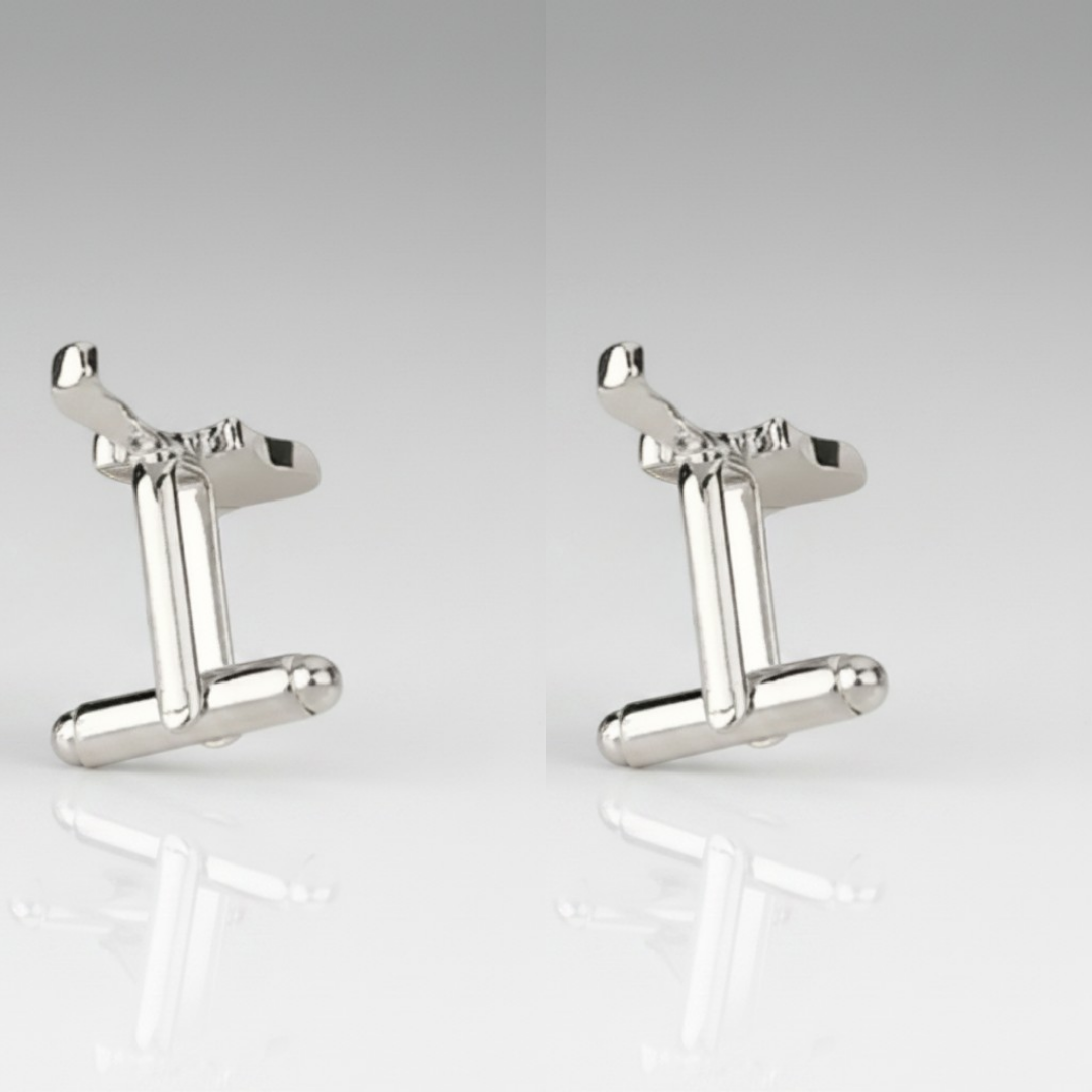 Guitar Cufflinks in Black