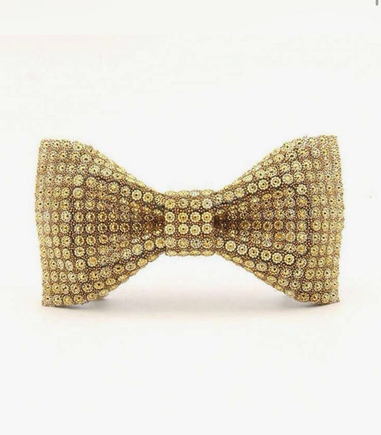 Gold Beaded Bowtie