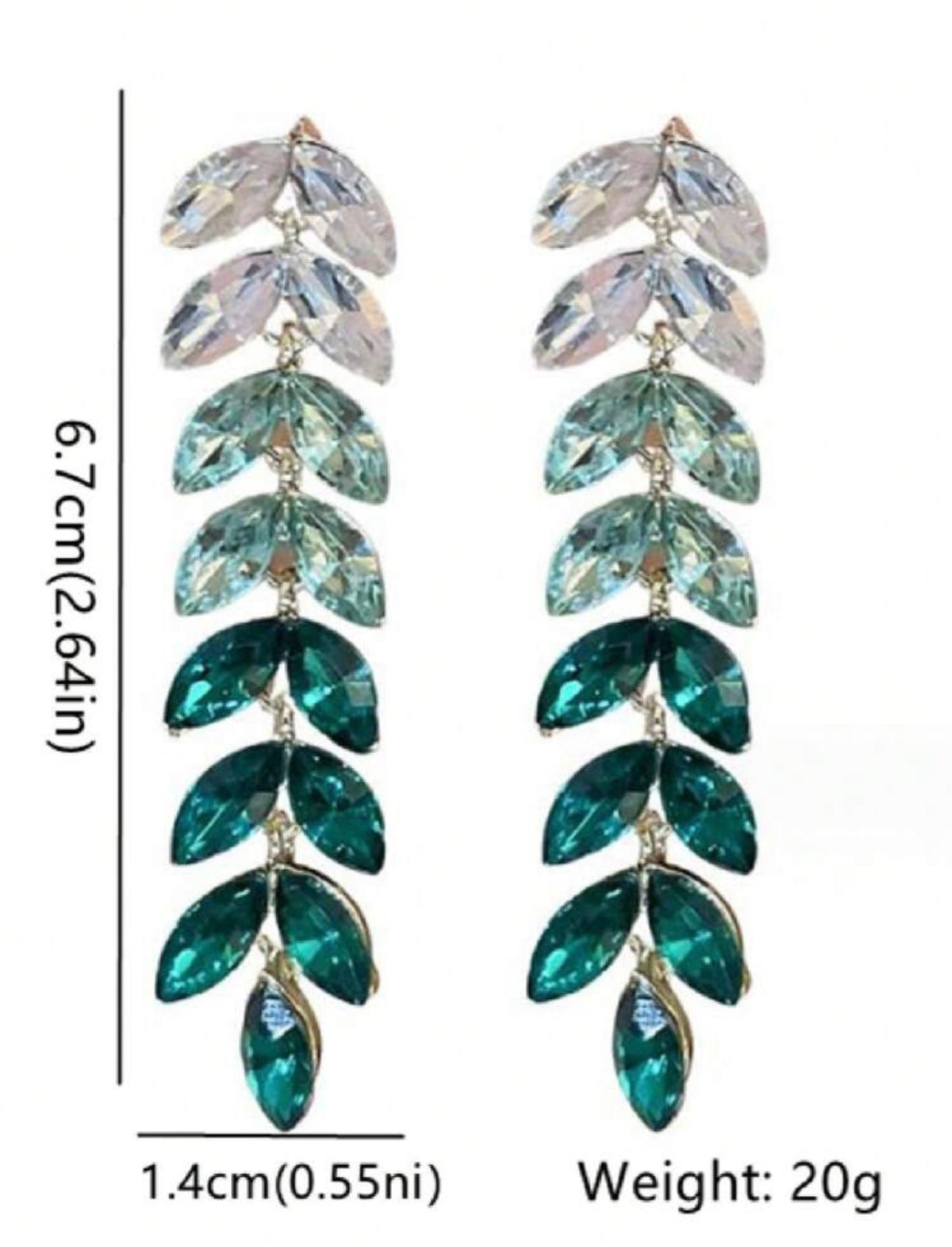 Gradient Green Earrings