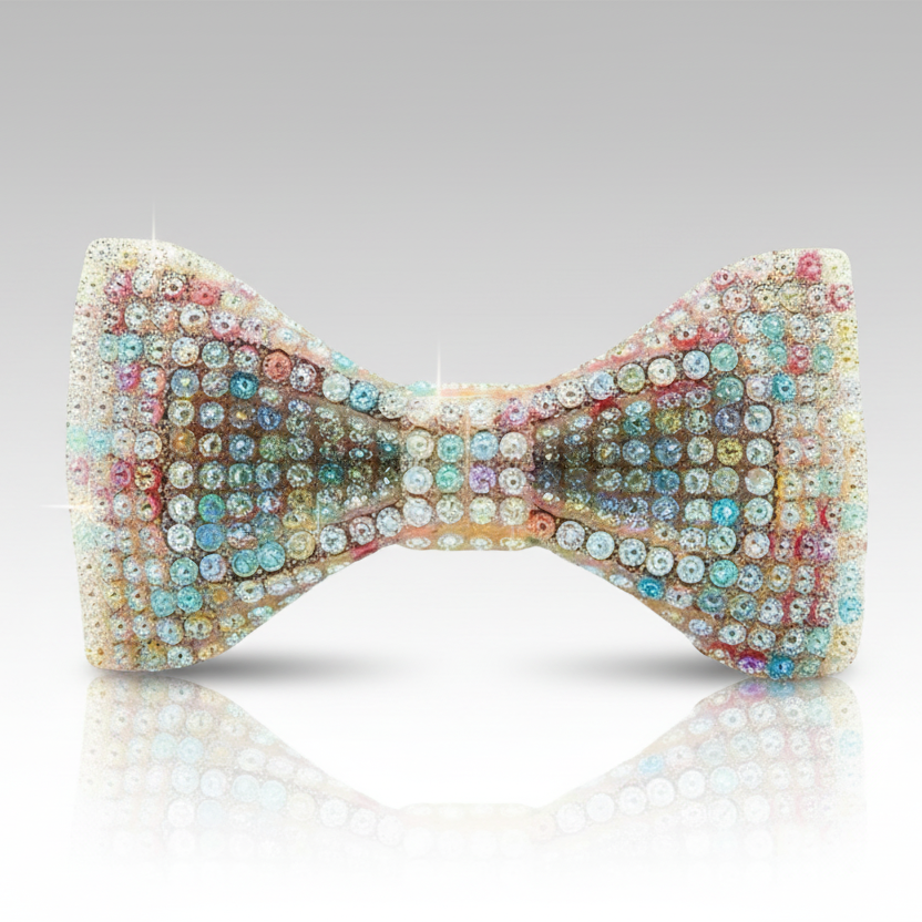 Multicolor Beaded Bow Tie