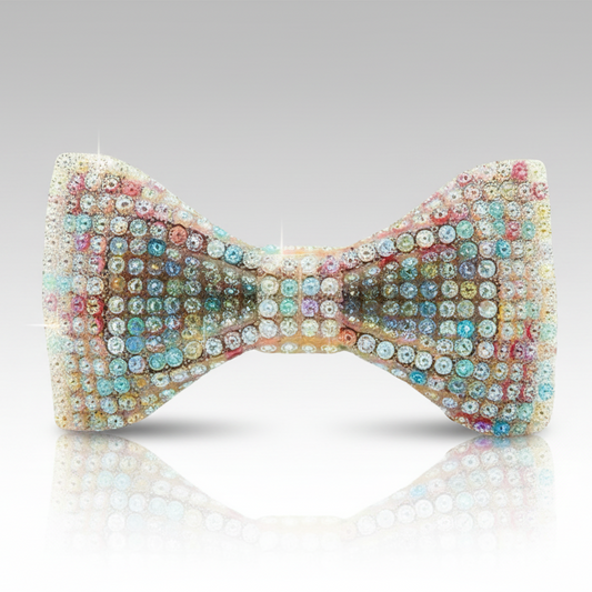 Multicolor Beaded Bow Tie