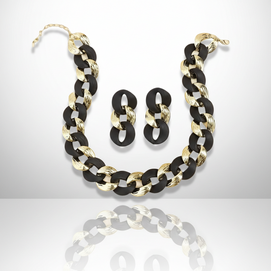 Black & Gold Jewelry Set