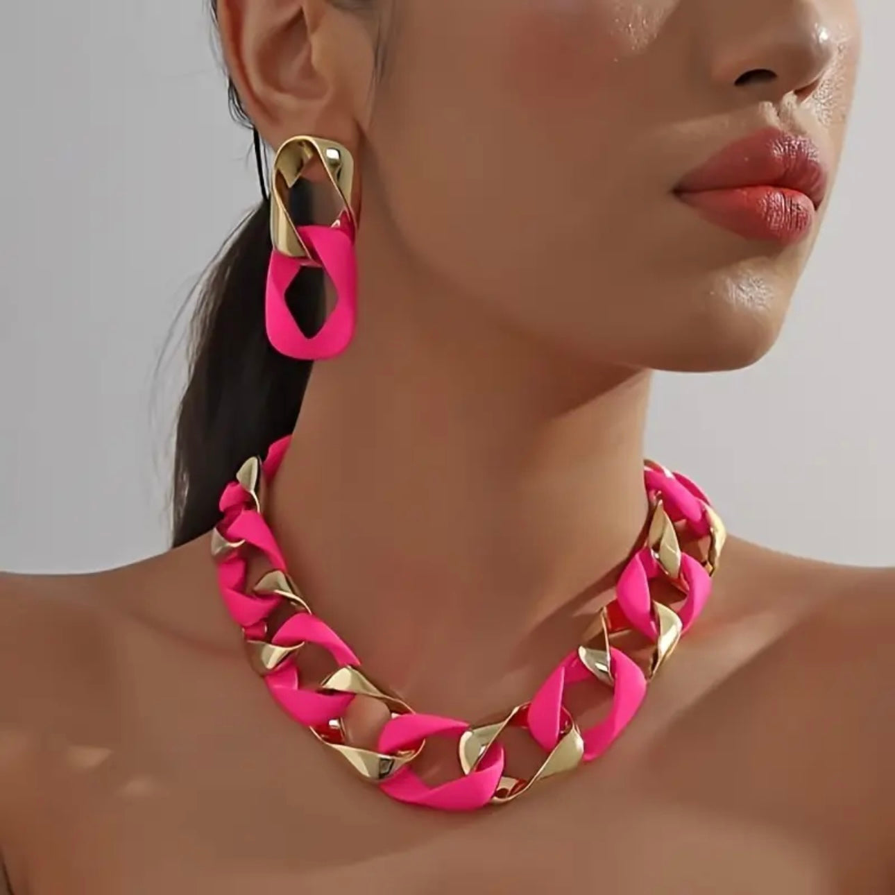 Pink Jewelry Set