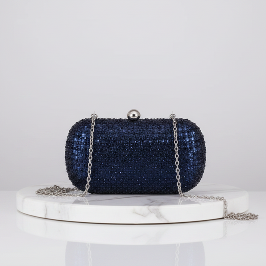 Midnight Blue Clutch Evening Bag