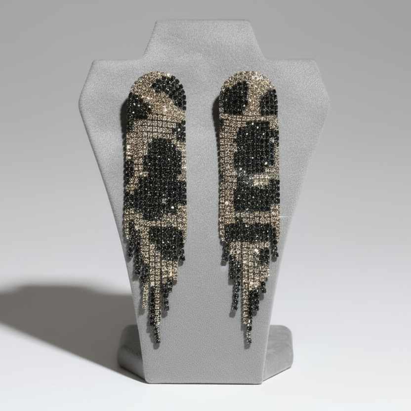 Leopard Tassel Earrings