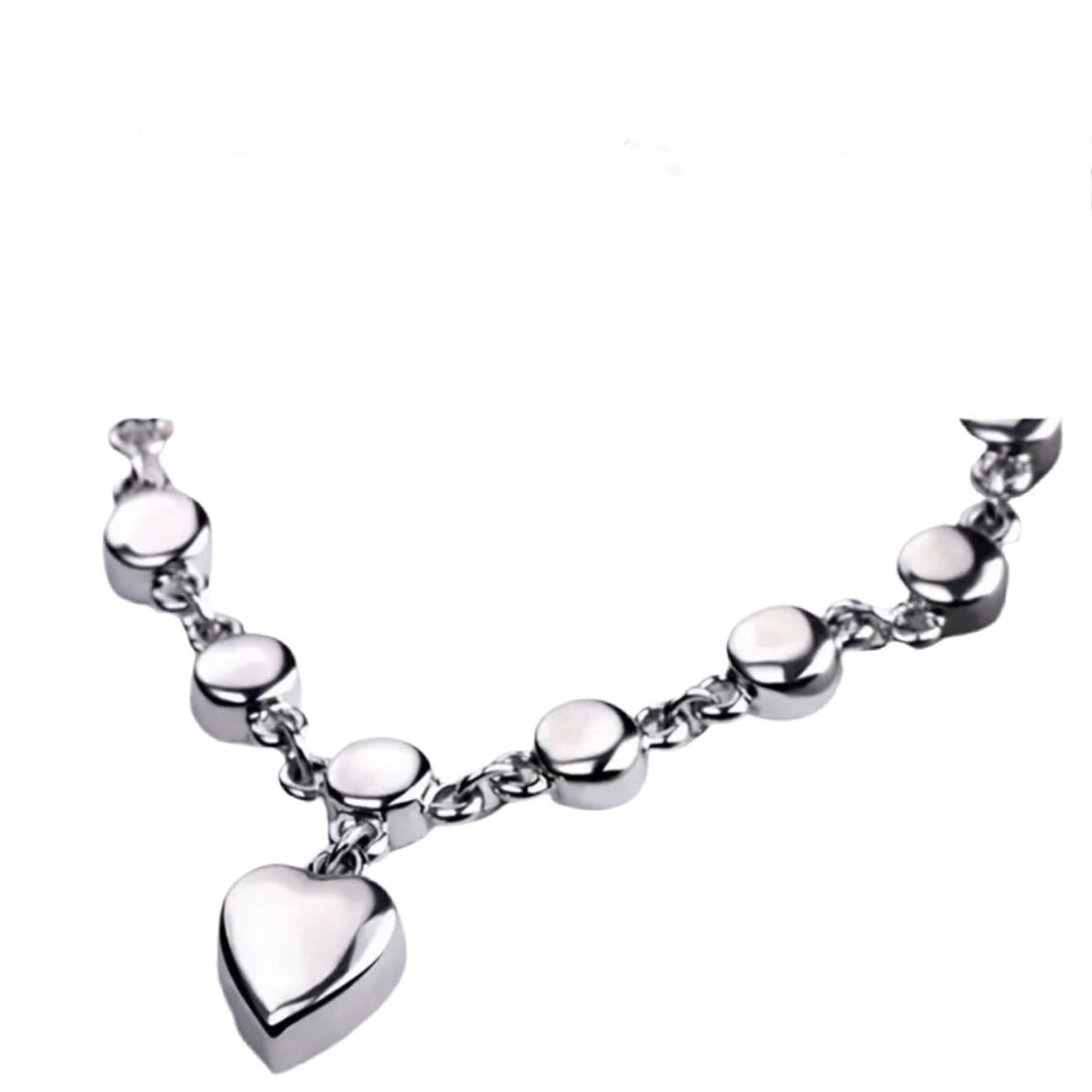 Blue Clear Heart Bracelet