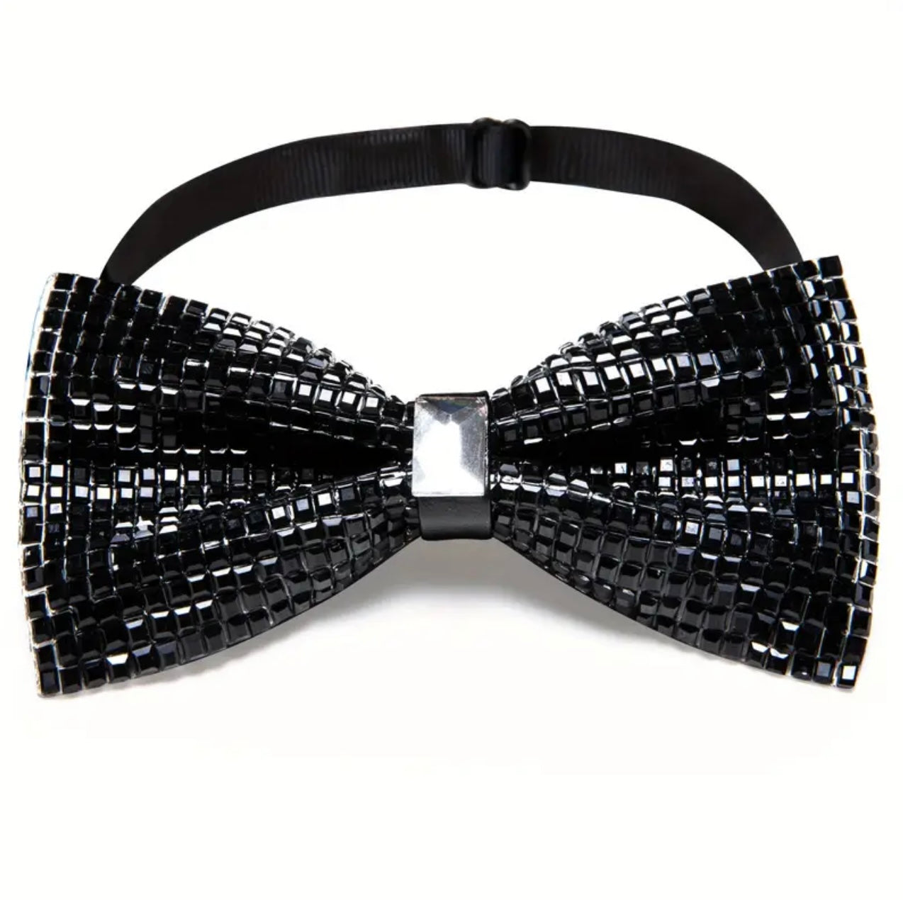 Black Beaded Bowtie
