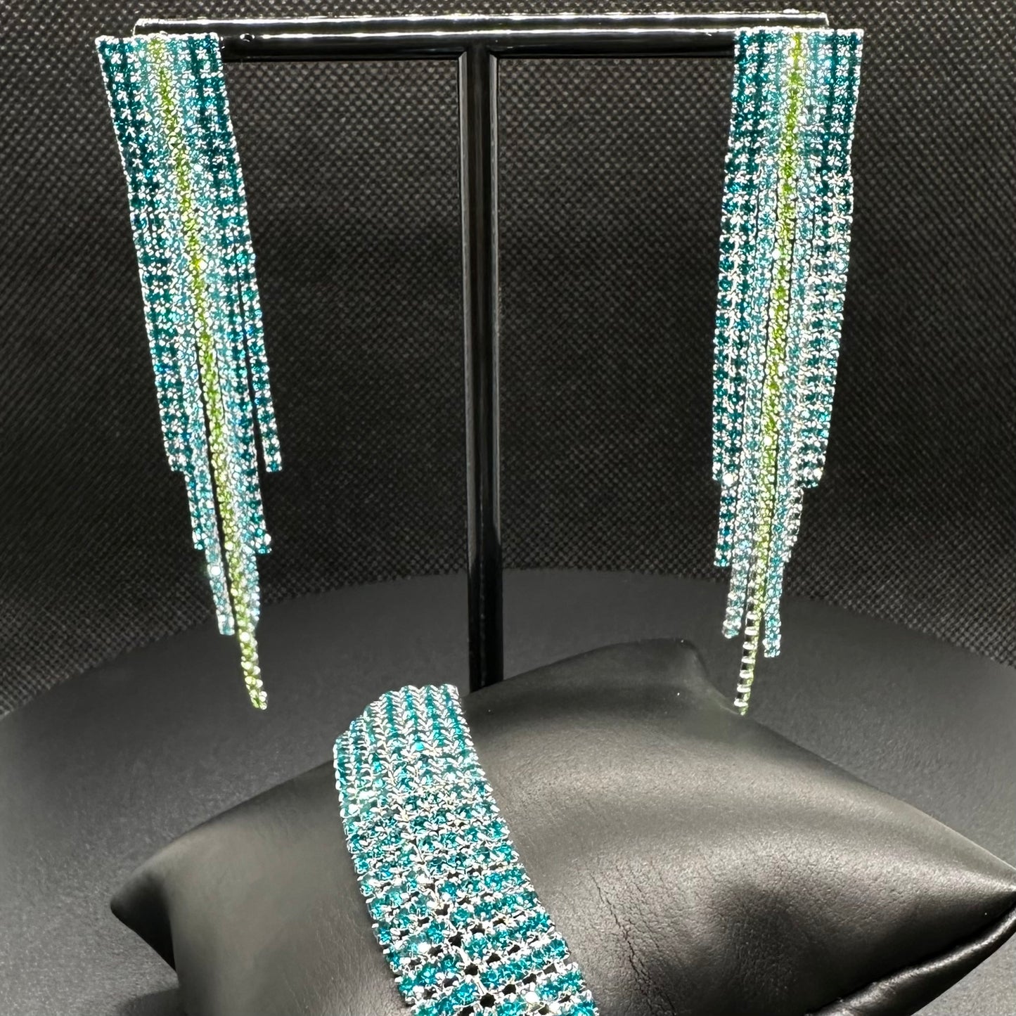 Teal Rhinestone Bracelet