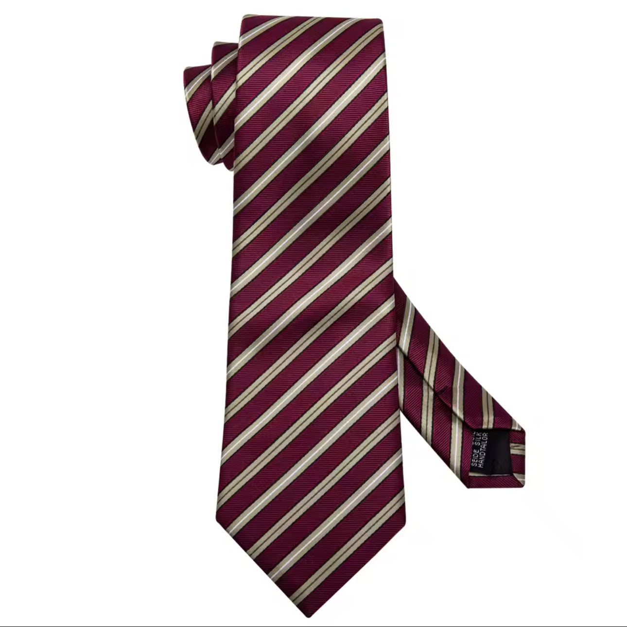 Red Wine Gold Necktie Set