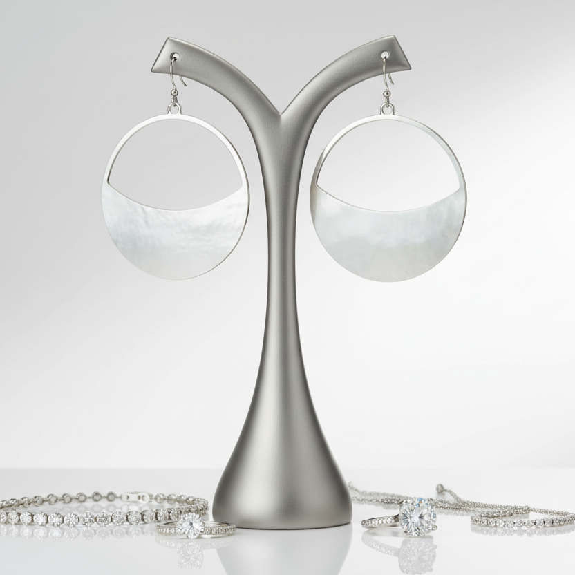Silver Plated Geometric Earrings