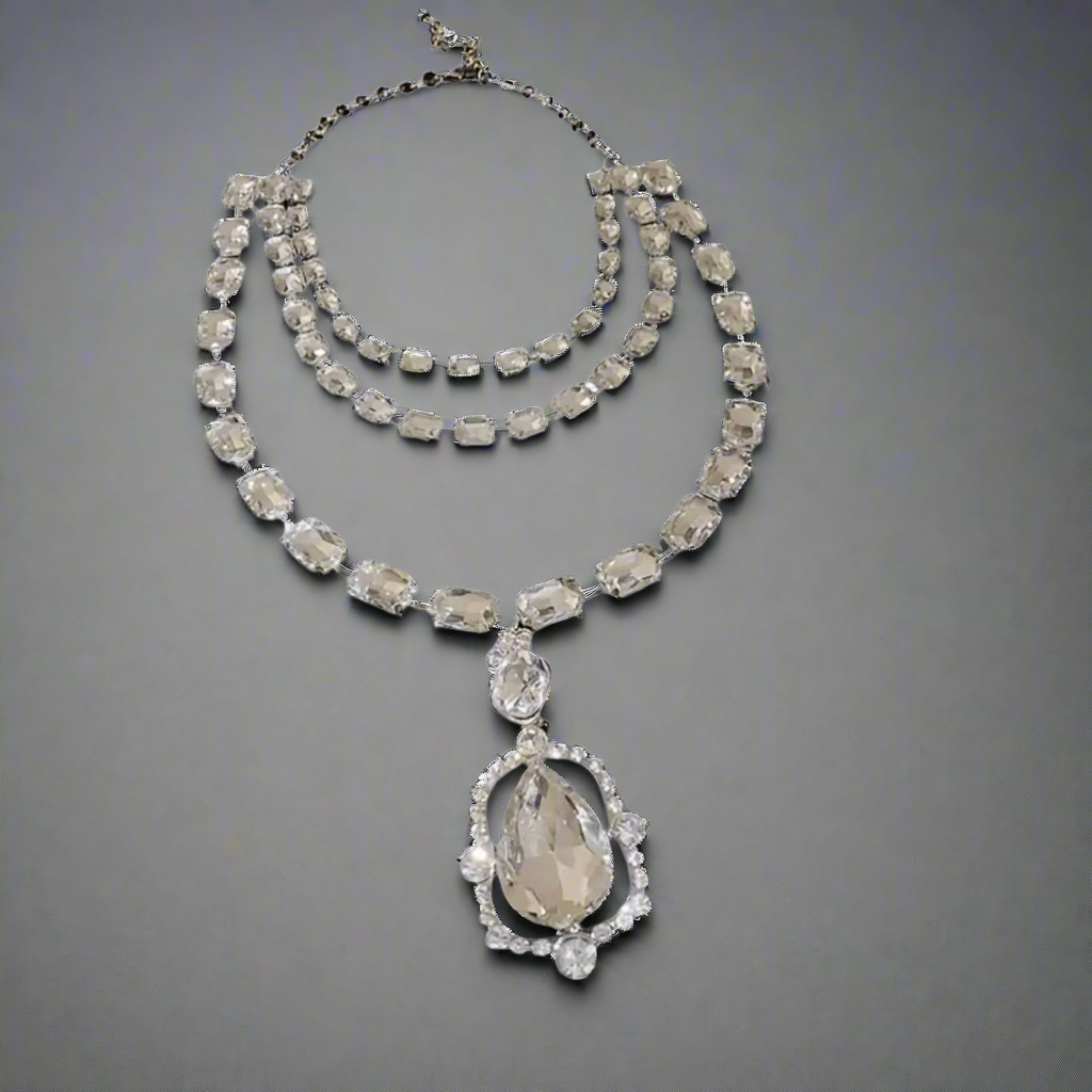 Layered Rhinestone Necklace