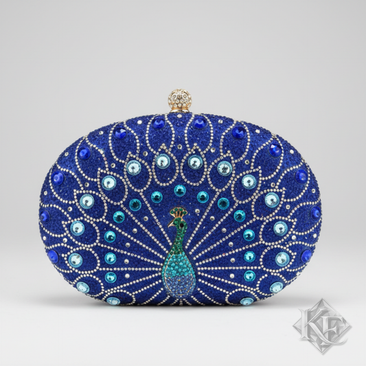 Peacock Rhinestone Evening Bag
