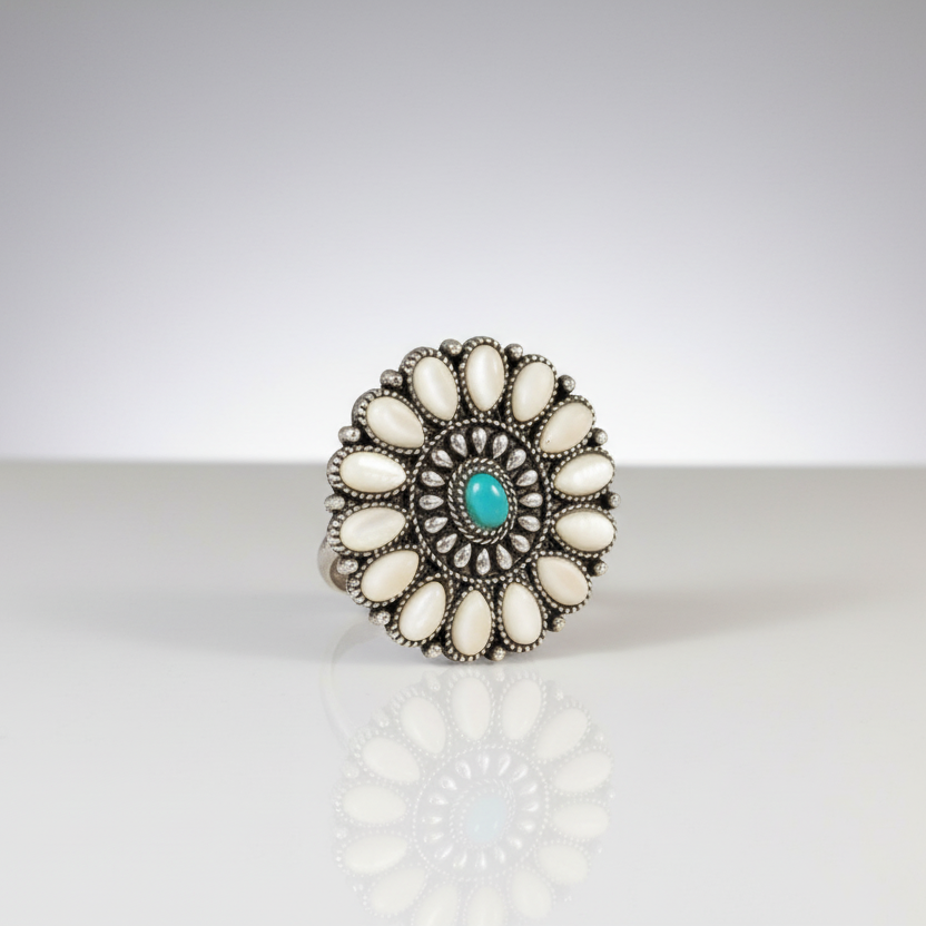 Oval 2 Turquoise Ring