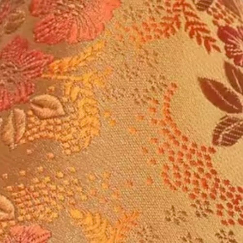 Orange Floral Bow Tie