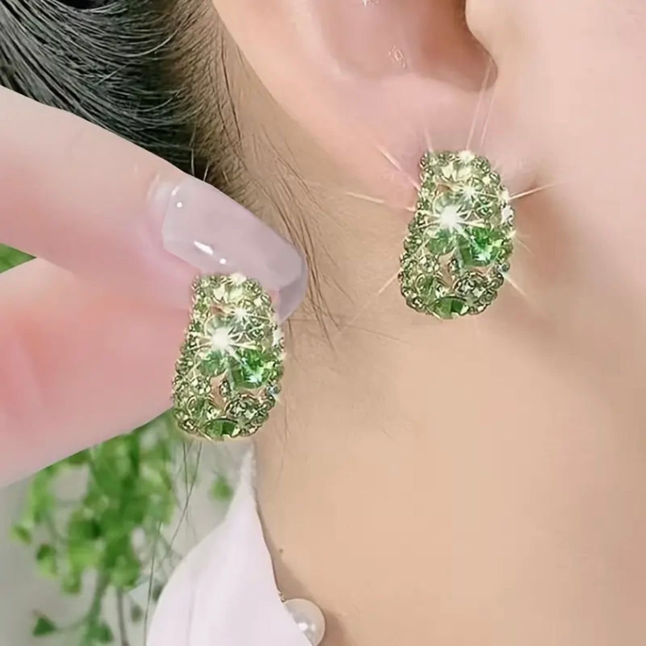 Green Gold Earrings