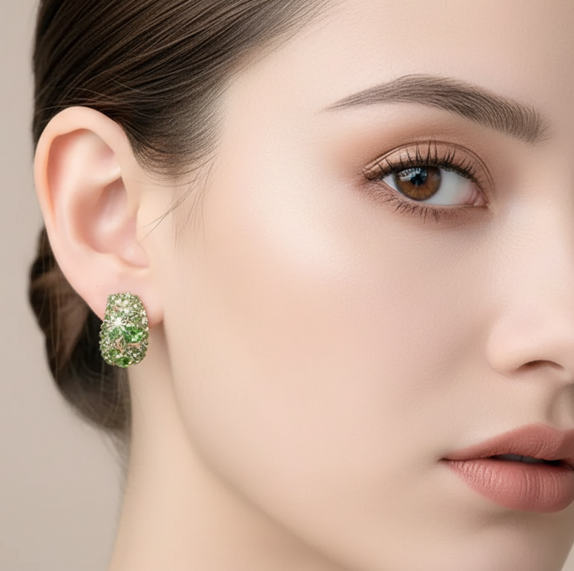 Huggie Rhinestone Earrings