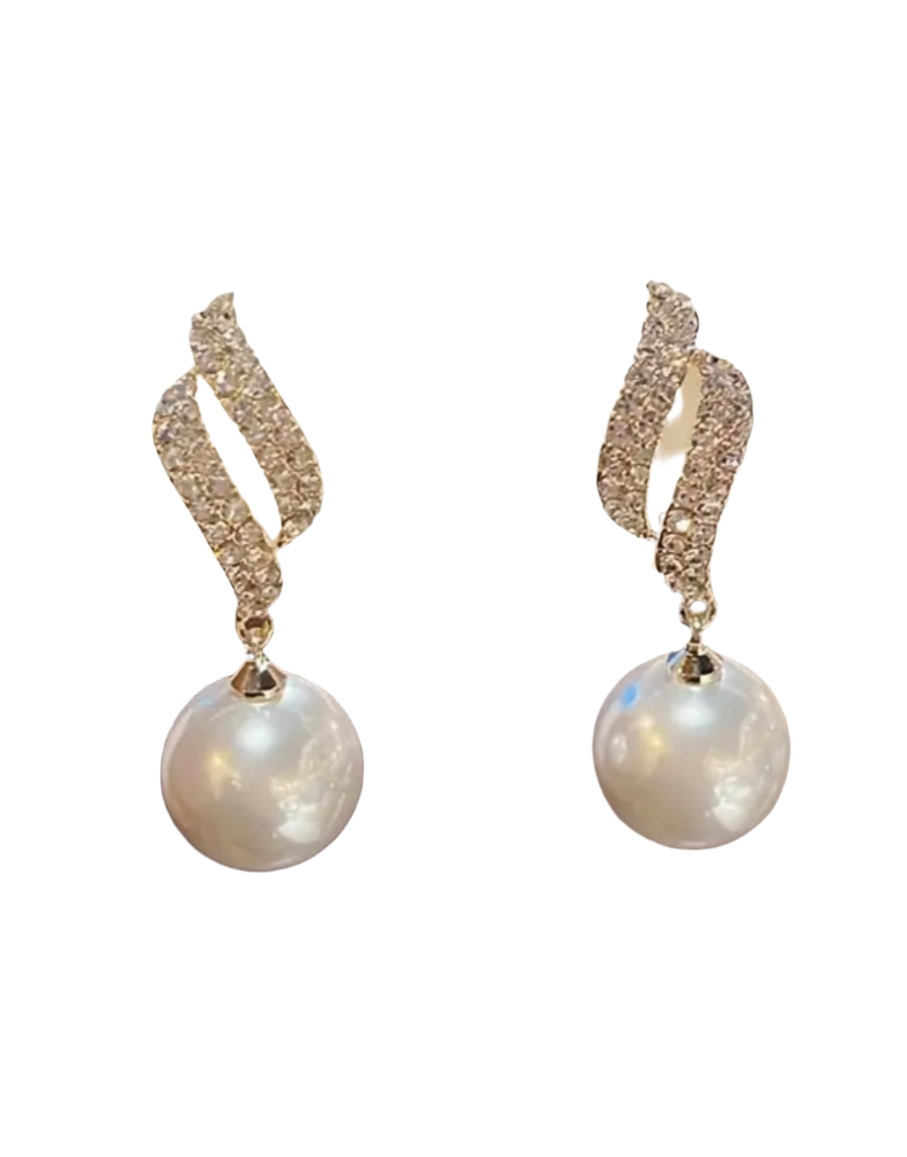 Pearl & Rhinestone Elegant Dangles
