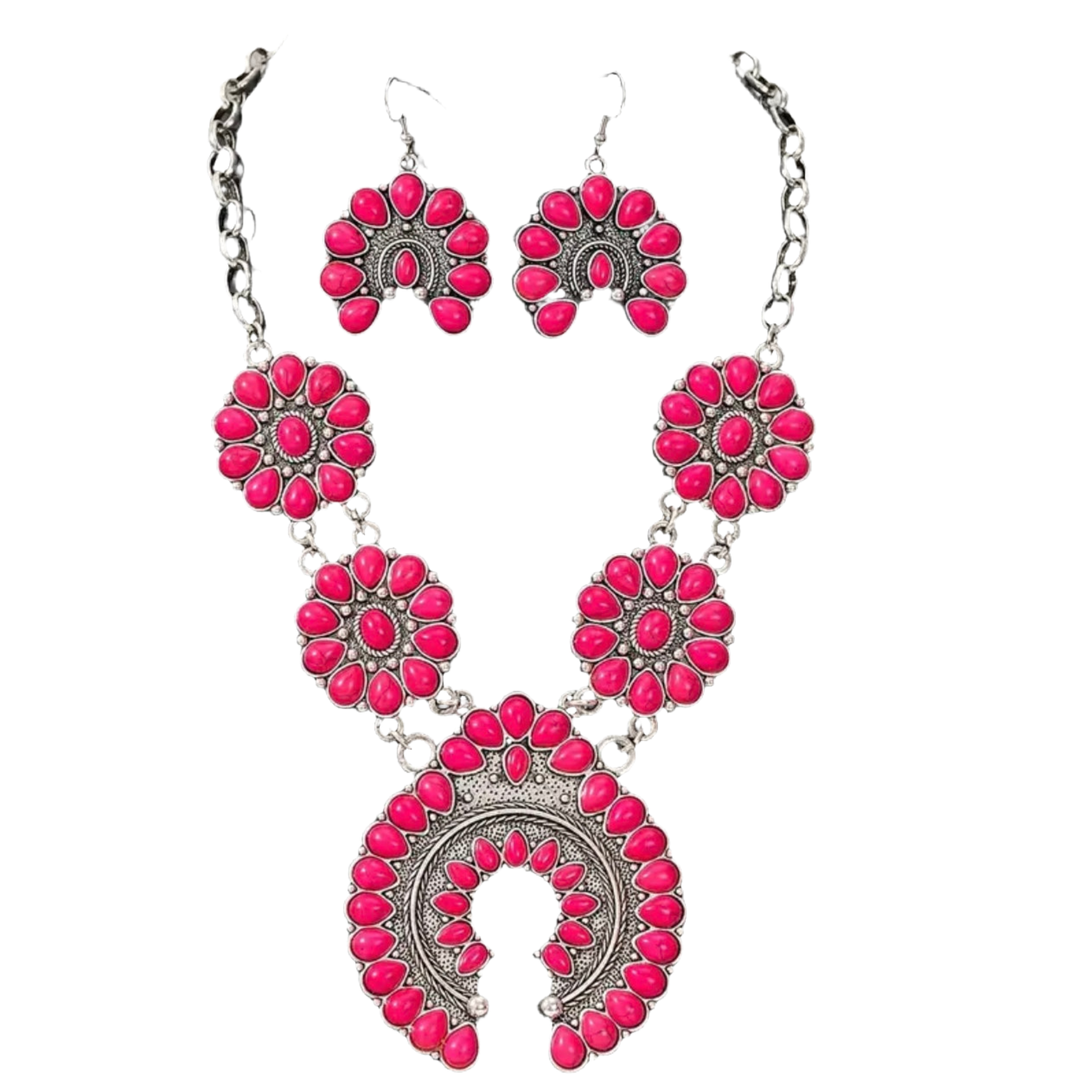 Turquoise Squash Blossum Set