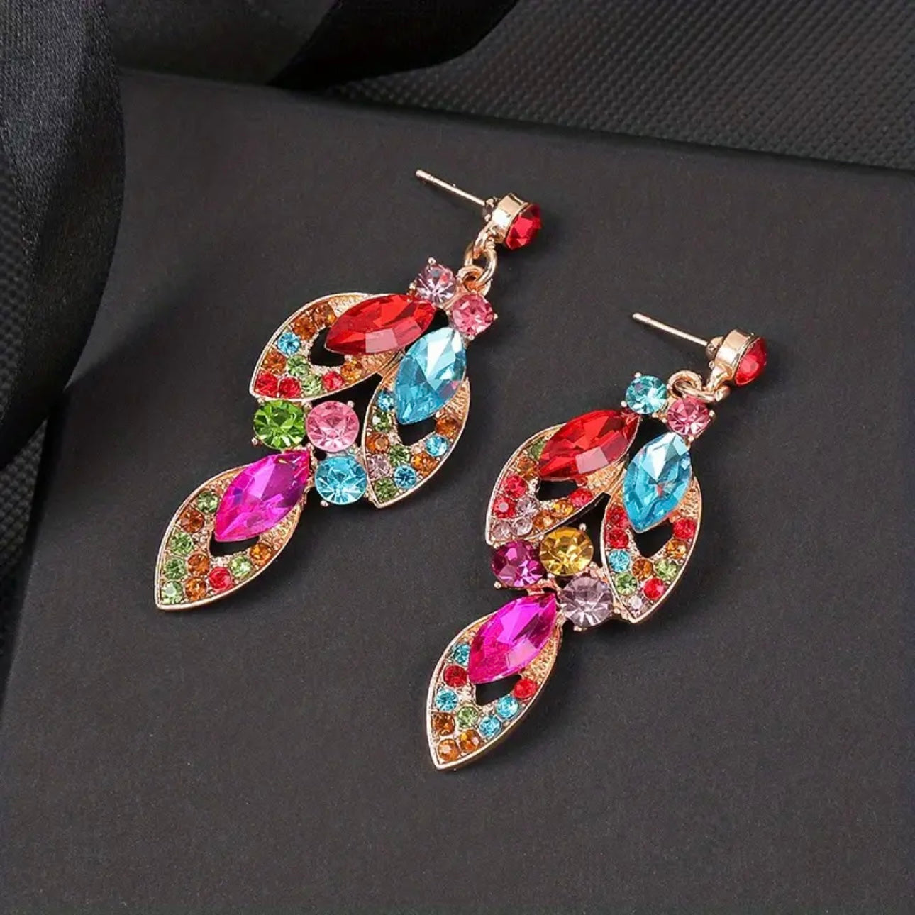 Multicolor Flowers Jewelry Set