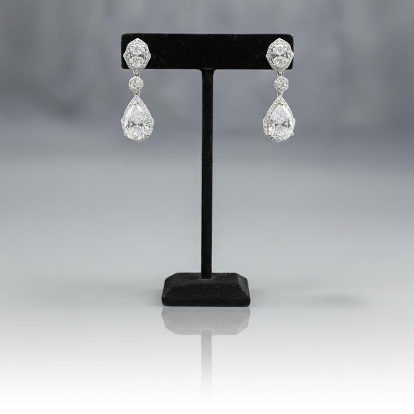 Dainty Water Drops Zircon Earrings