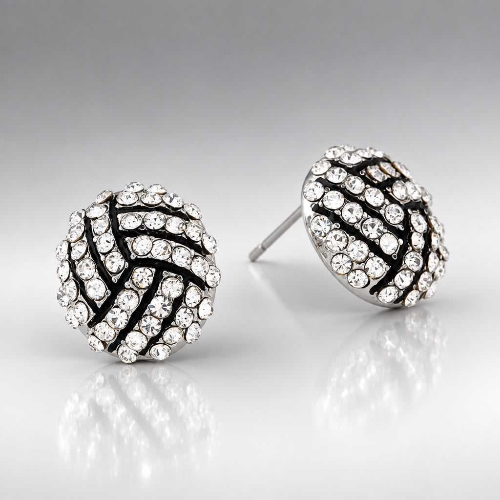 Sports Rhinestone Stud Earrings