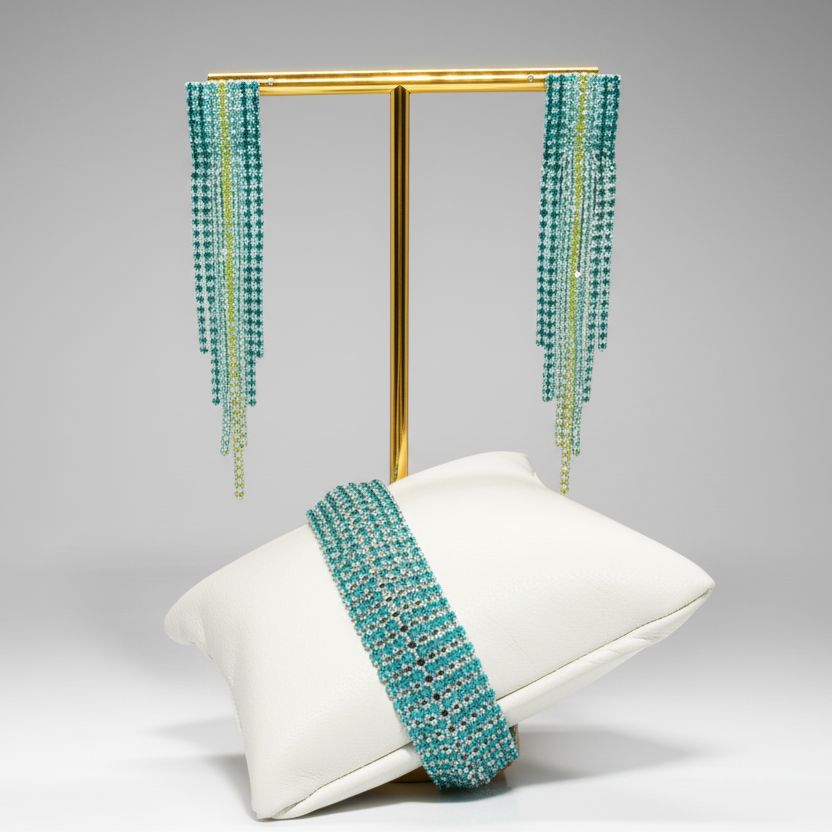 Peacock Tassel Earrings