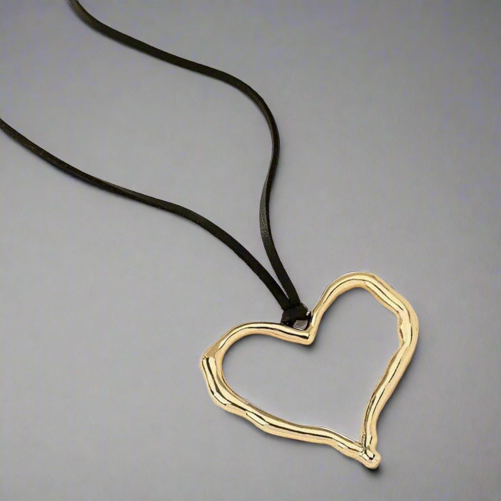 Gold Heart Jewelry Set