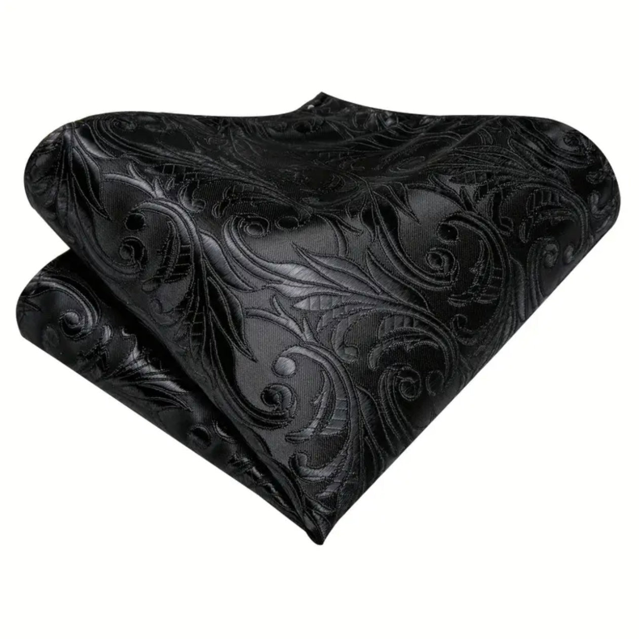 Black Scroll Necktie Set