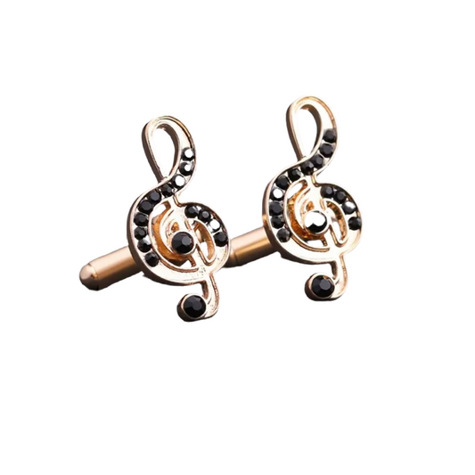 Music Note Gold Cufflinks