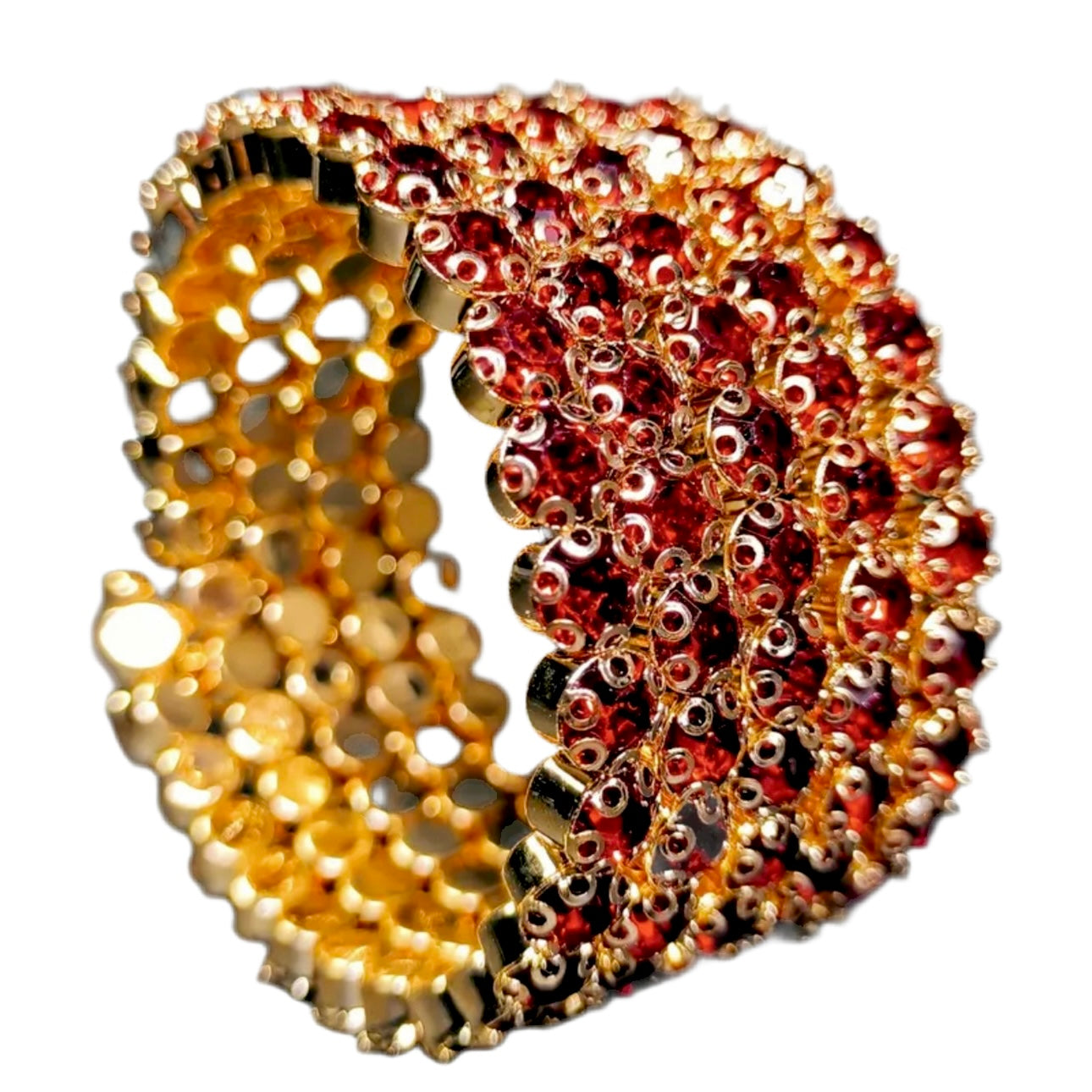 Flexible 5 Row Bracelets-Gold Setting