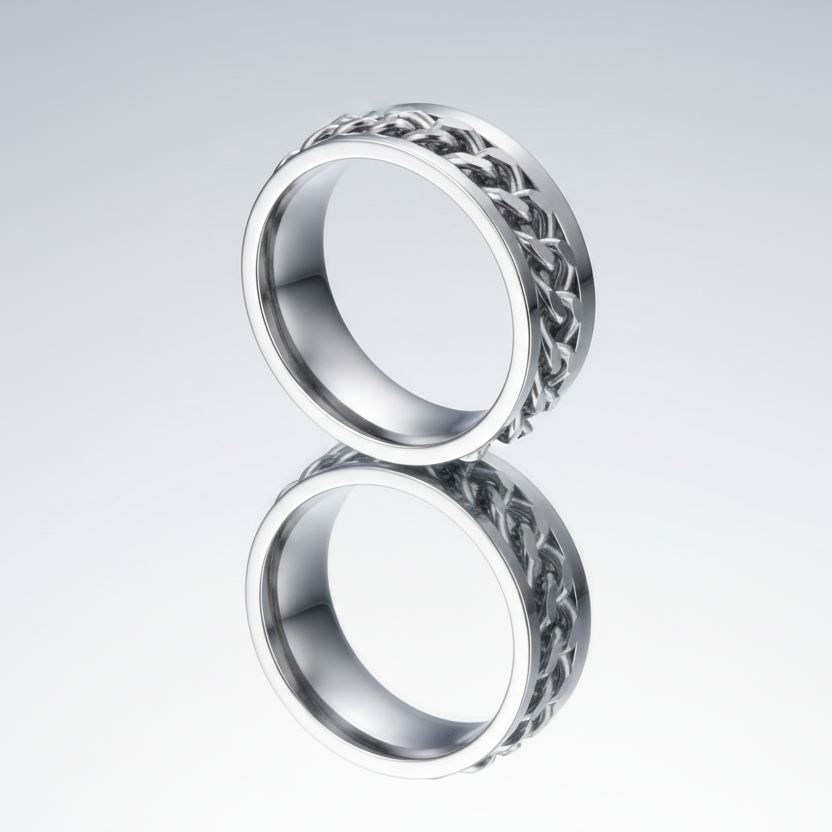 Chain Spinner Stainless Steel Ring
