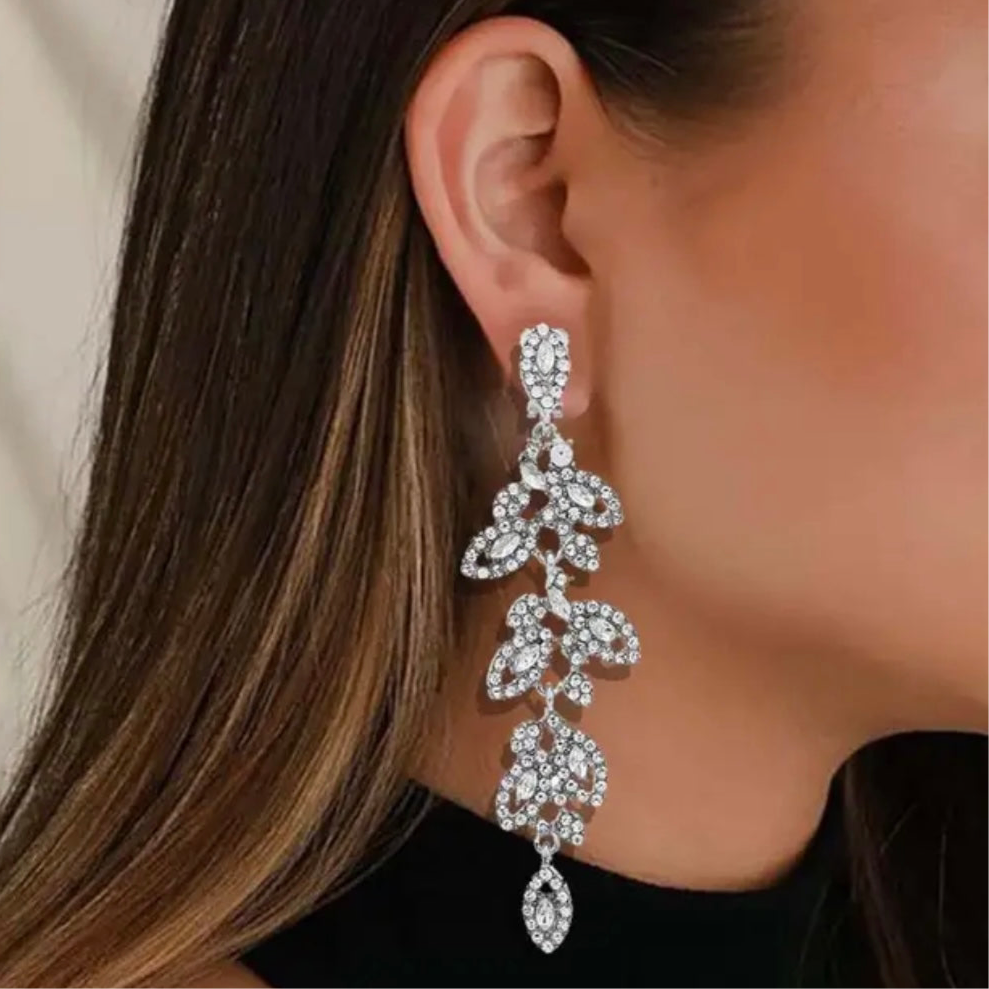 Leaves Exaggerated Clip Earrings