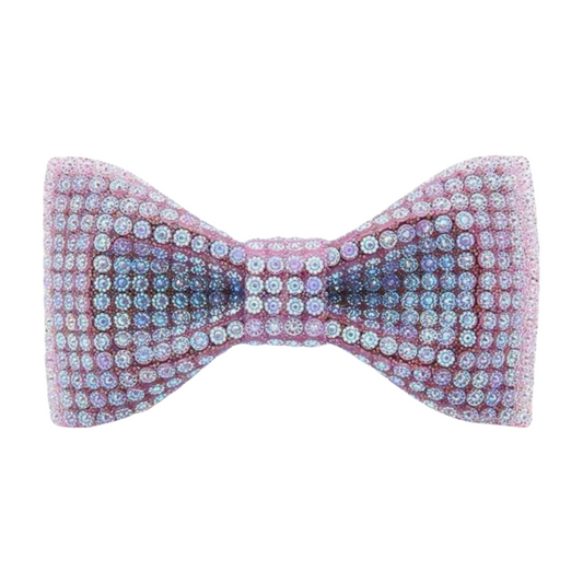 Purple Beaded Bowtie
