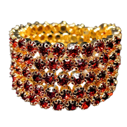 Layered Red Flexible Bracelet