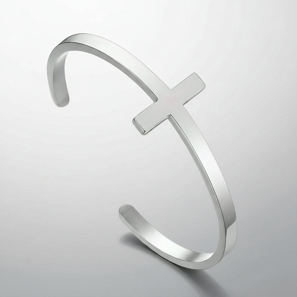 Cross Minimalist Cuff Bracelet