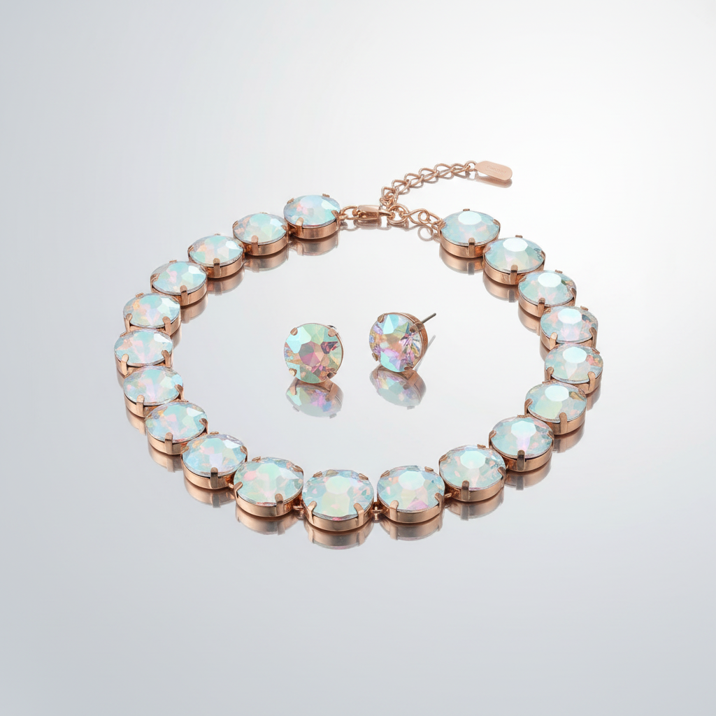 Bold Choker Necklace & Earrings Jewelry Set