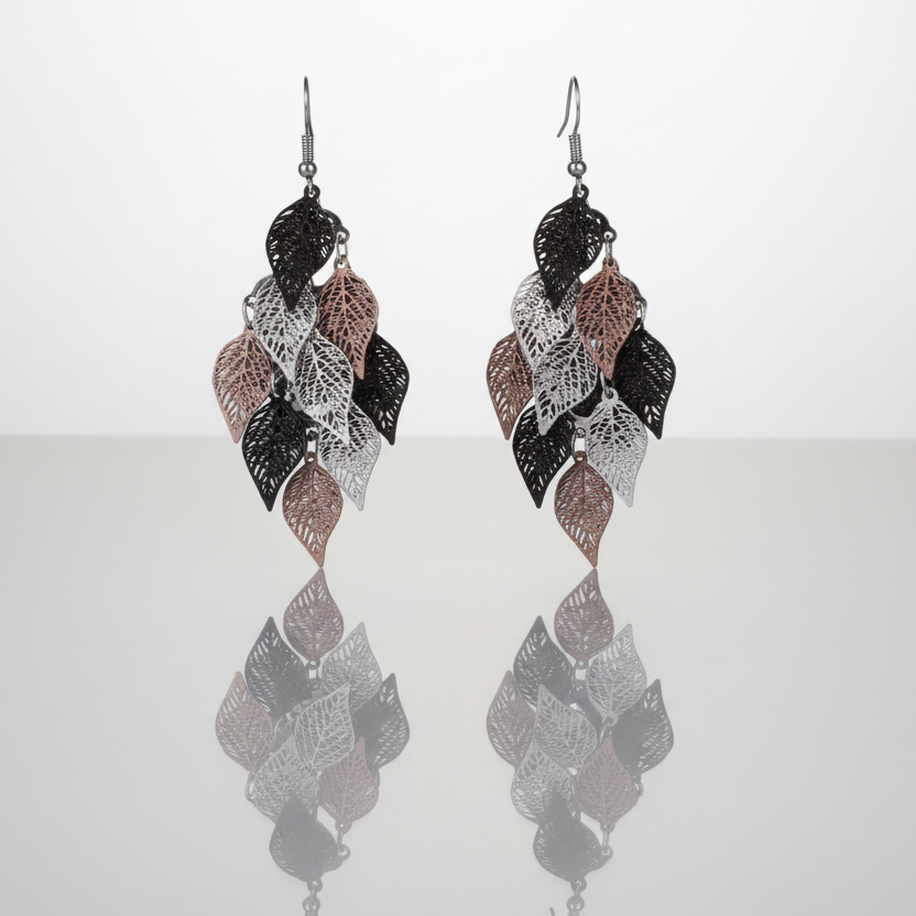 Leaf Tassel Earrings