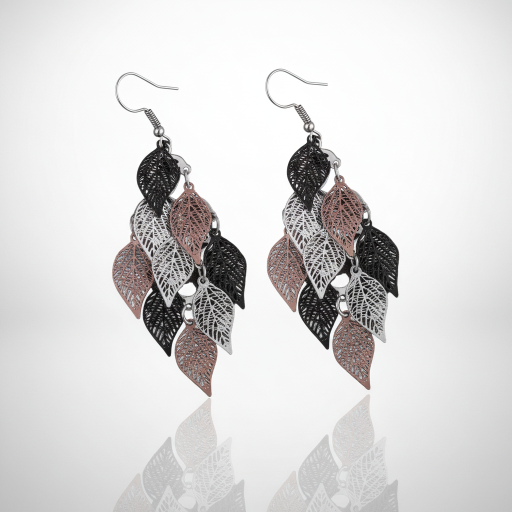 Leaf Tassel Earrings