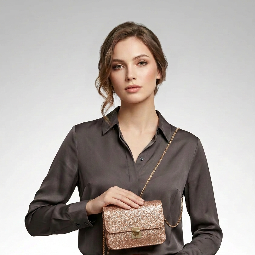 Gold Glittery Evening Purse