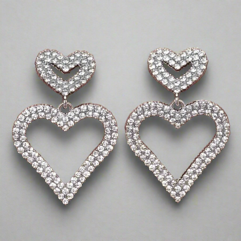 Heart Sparkling Earrings