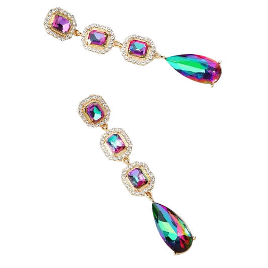 Multicolor Luxurious Dangling Earrings