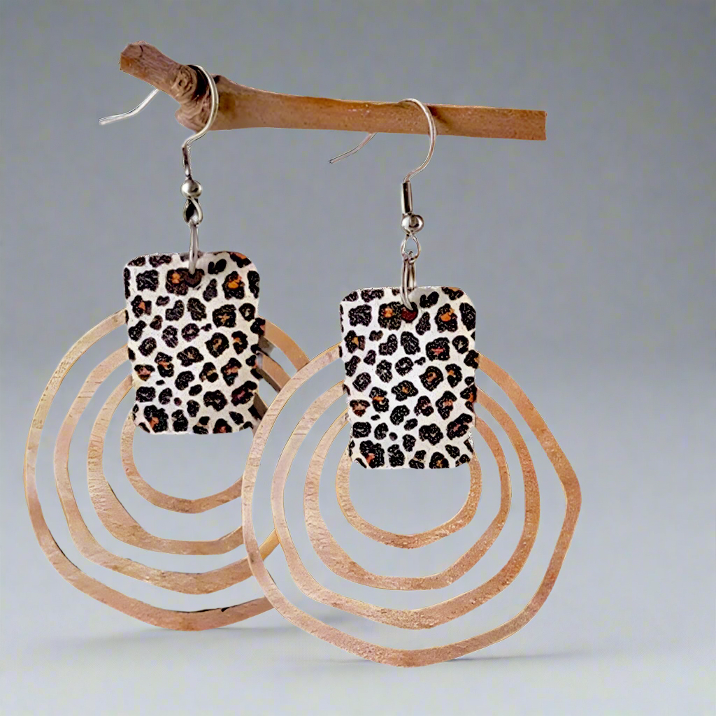 Boho Chic Leopard Earrings
