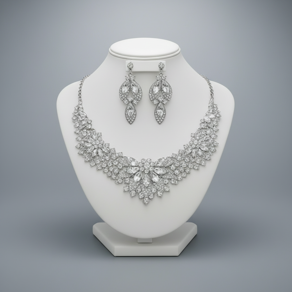 Intricate Floral Jewelry Set