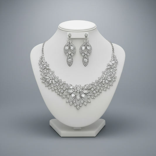 Intricate Floral Jewelry Set