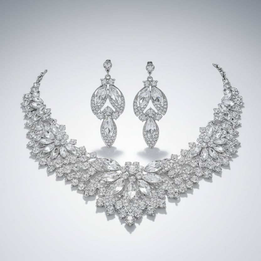 Intricate Floral Jewelry Set